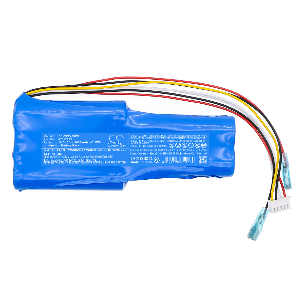 Replacement Battery for Concept VP4380 – Vacuum – 2600mAh / 18.5V