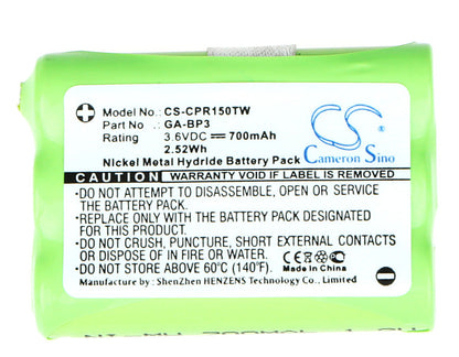 Replacement Battery for Cobra  PR145 – Two-Way Radio – 700mAh / 2.52Wh / 3.6V