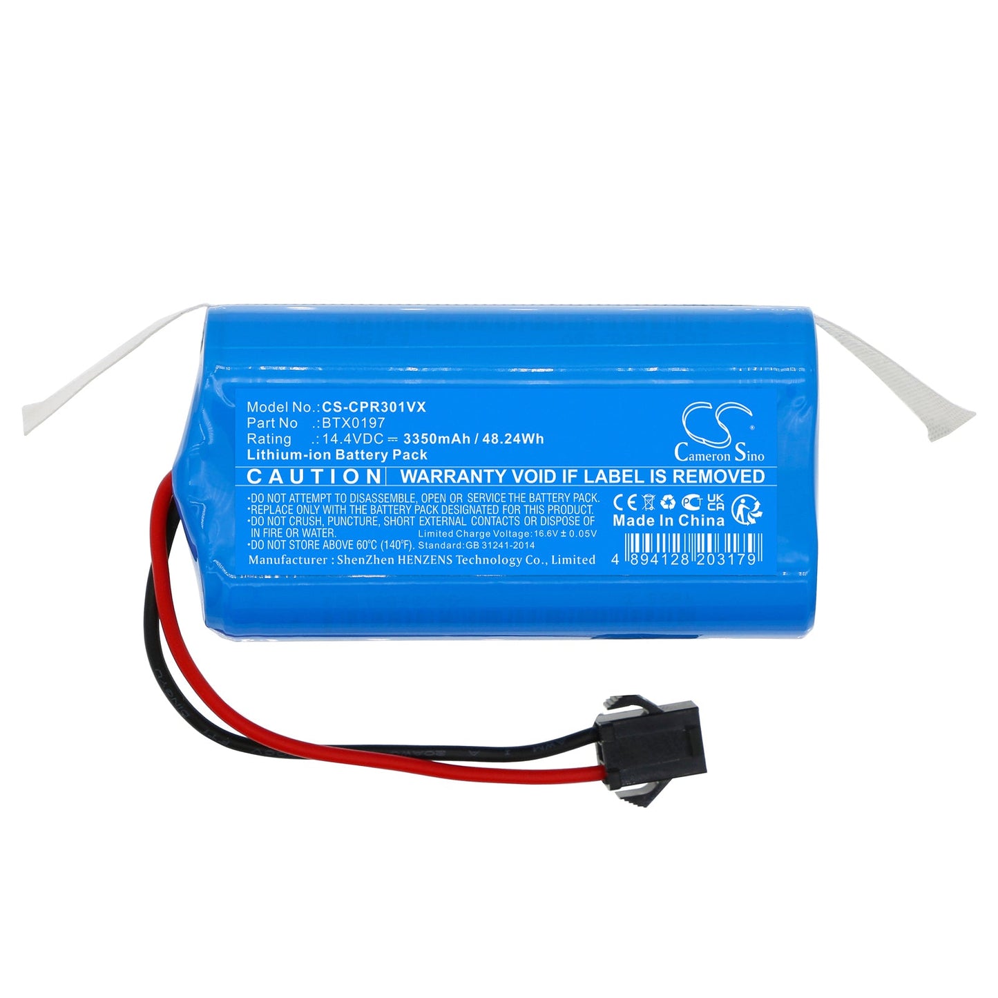 Replacement Battery for Ultenic  D6s – Vacuum – 3350mAh / 48.24Wh / 14.4V