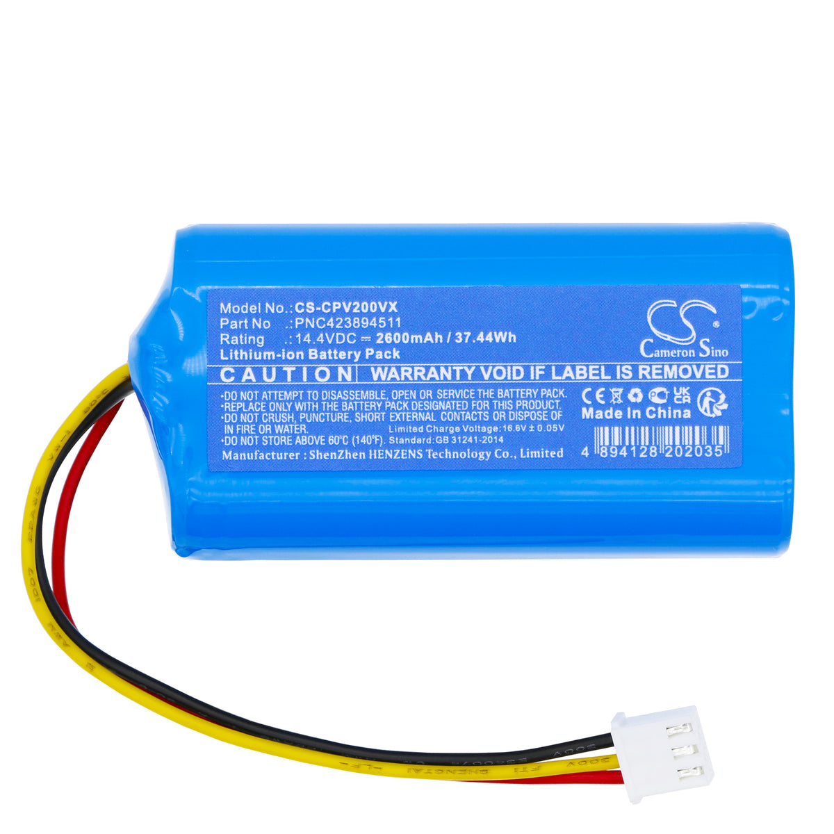 Replacement Battery for ETA | Concept 2219 Nico – Vacuum – 2600mAh / 14.4V