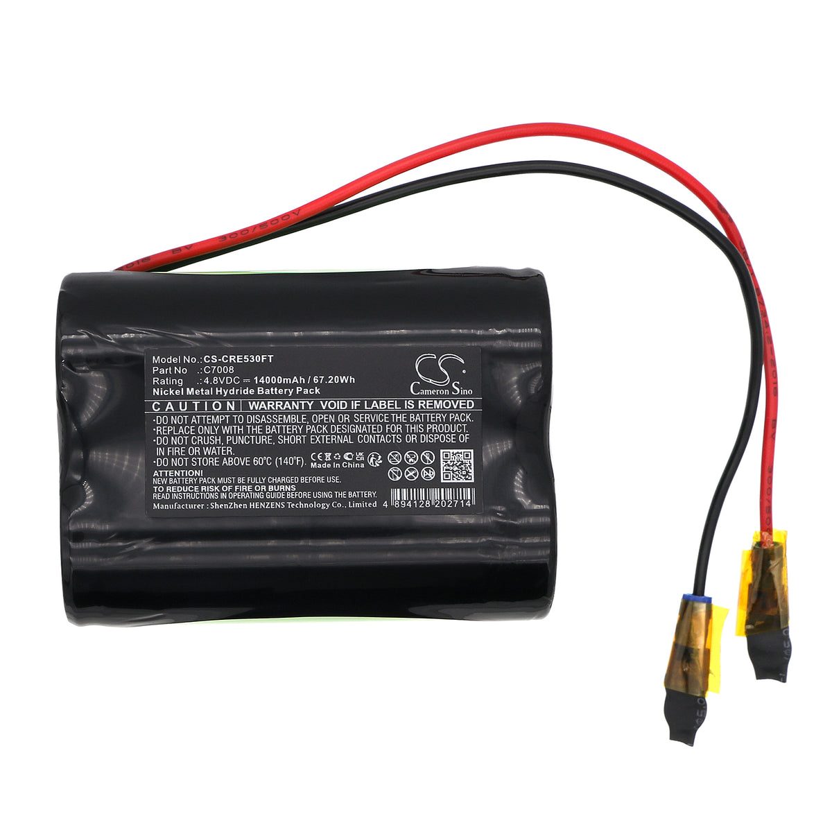 Replacement Battery for Ceag HSE5 – Flashlight – 14000mAh / 4.8V