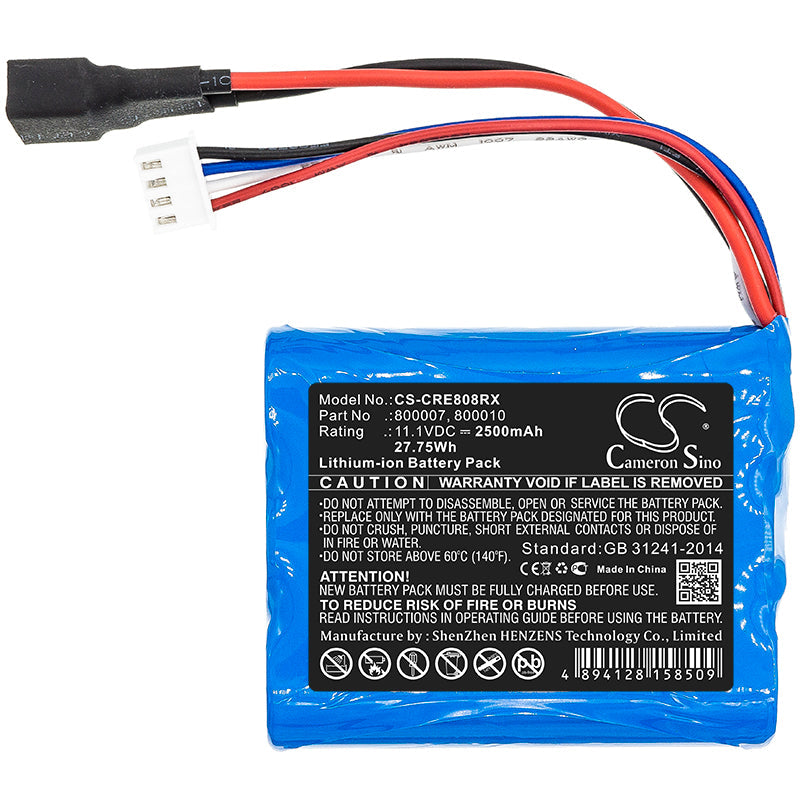 Replacement Battery for Carrera  800007 – Cars – 2500mAh / 27.75Wh / 11.1V