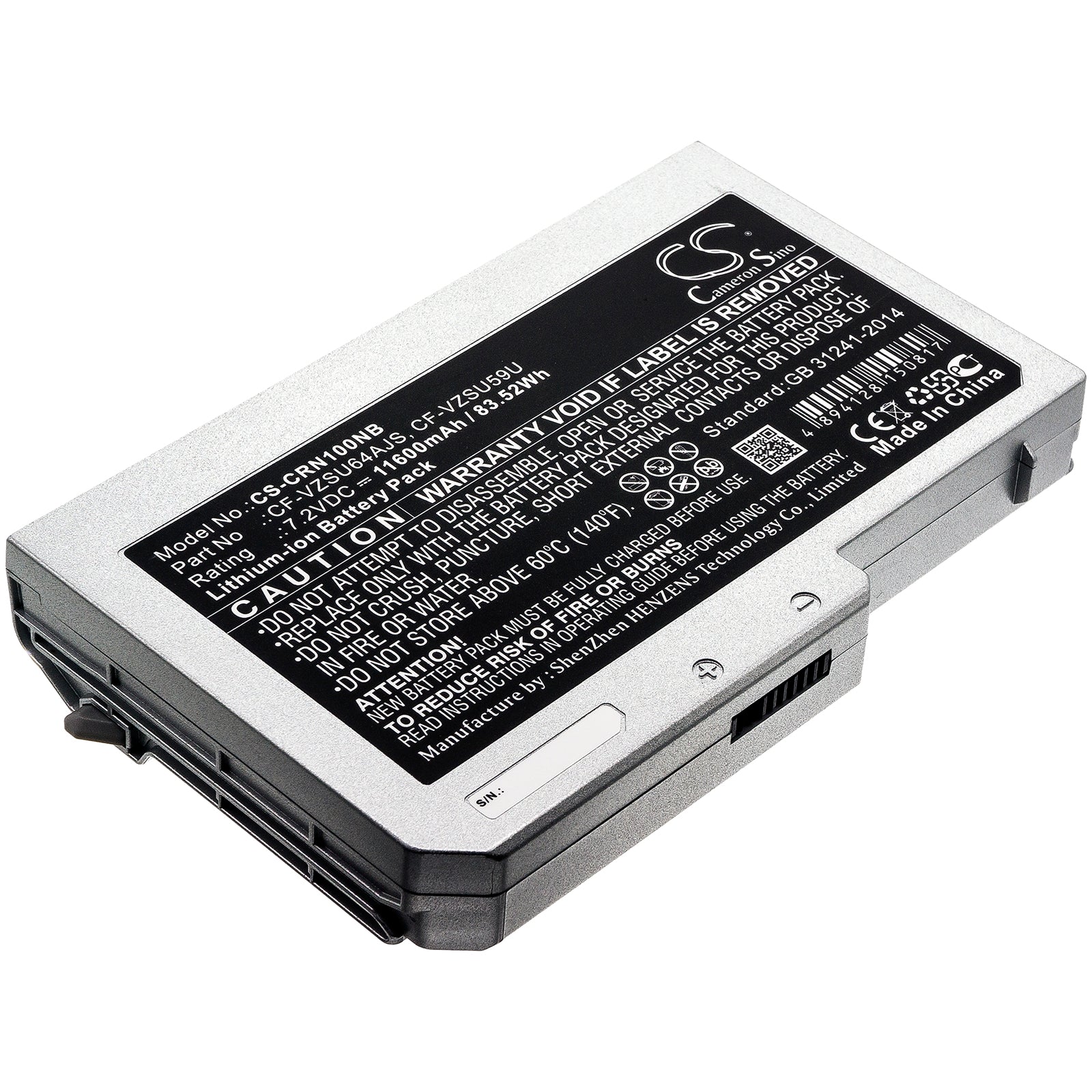 Replacement Battery for Panasonic Toughbook CF-N10 – Notebook, Laptop – 11600mAh / 7.2V - image 1