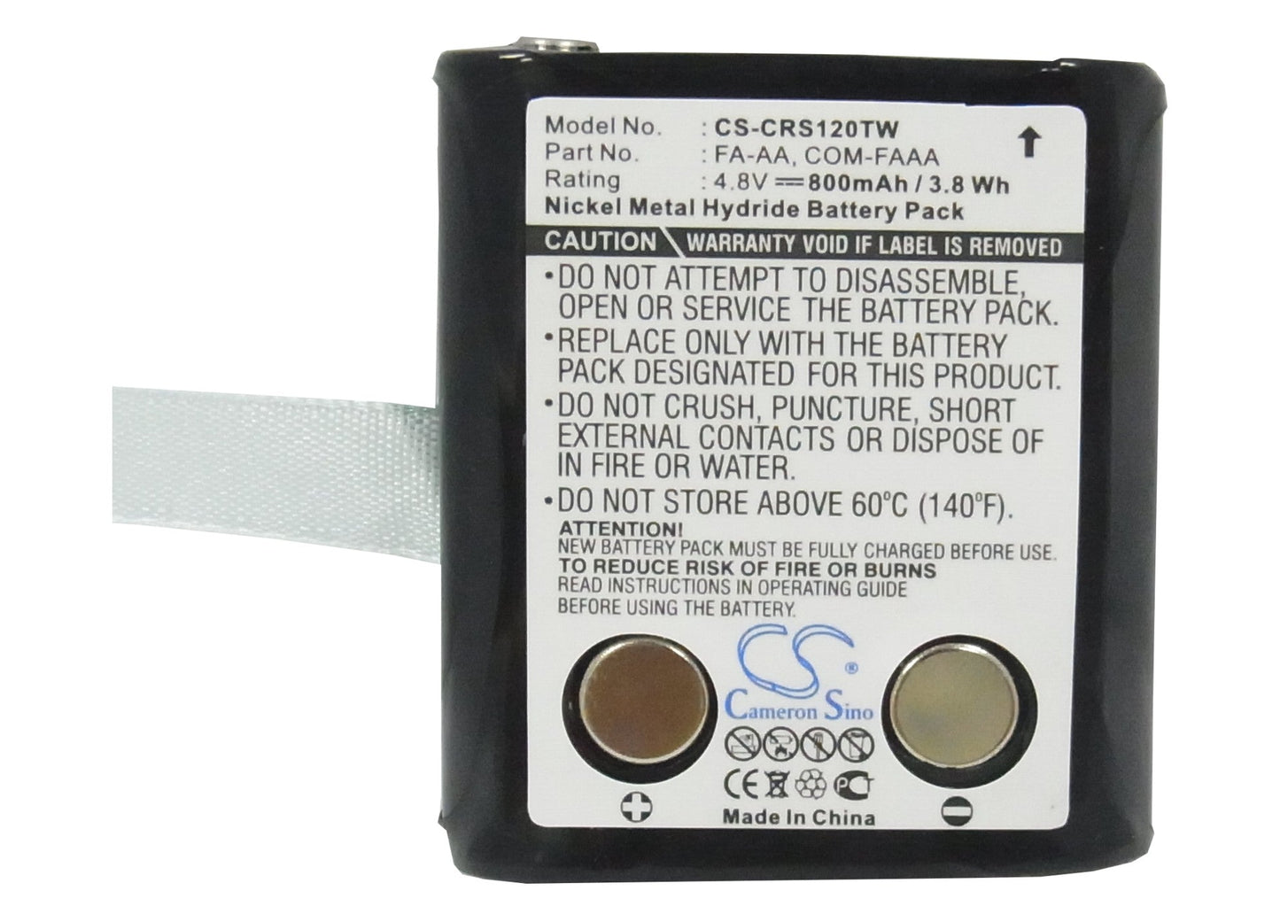 Replacement Battery for Cobra  FRS117 – Two-Way Radio – 800mAh / 4.8V