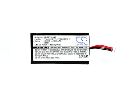 Replacement Battery for Crestron TPMC-3X Touchpanel – Remote Control – 1000mAh / 3.7V