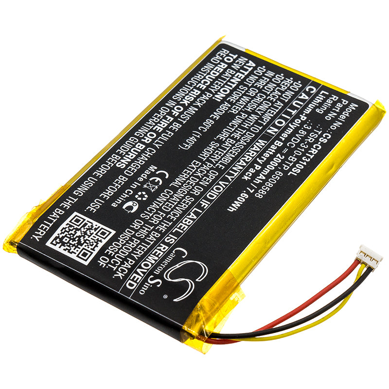 Replacement Battery for Crestron TSR-310 – Remote Control – 2000mAh / 3.8V