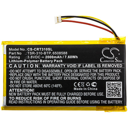 Replacement Battery for Crestron TSR-310 – Remote Control – 2000mAh / 3.8V