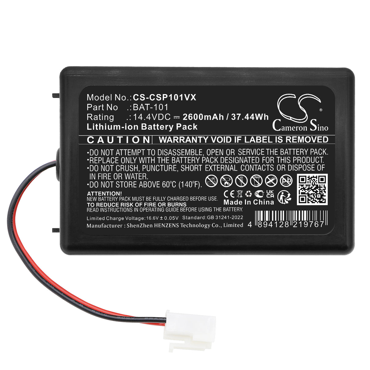 Replacement Battery for Cleanmaxx Smart Plus – Vacuum – 2600mAh / 14.4V