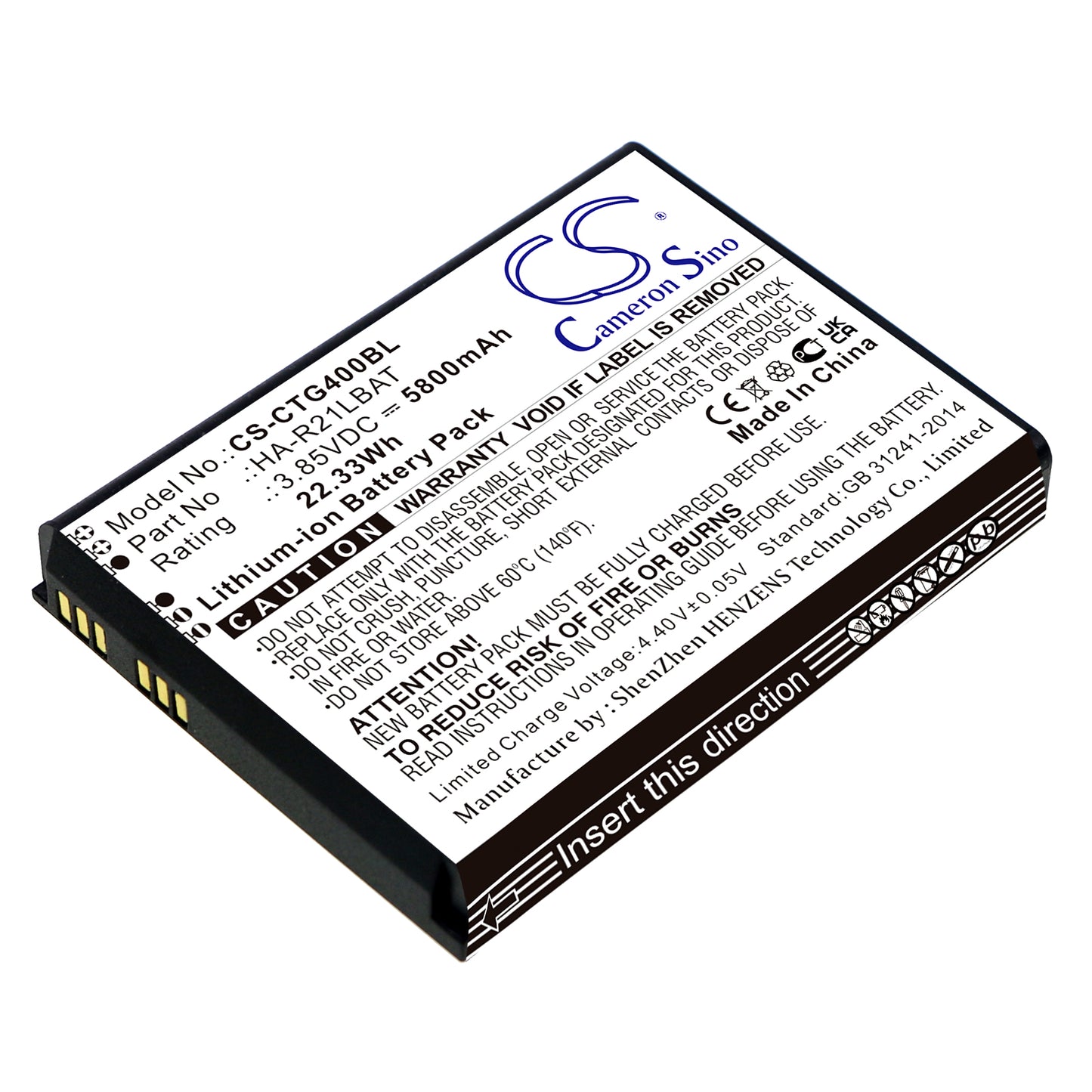 Replacement Battery for Casio IT-G400 – Barcode Scanner – 5800mAh / 3.85V - image 1