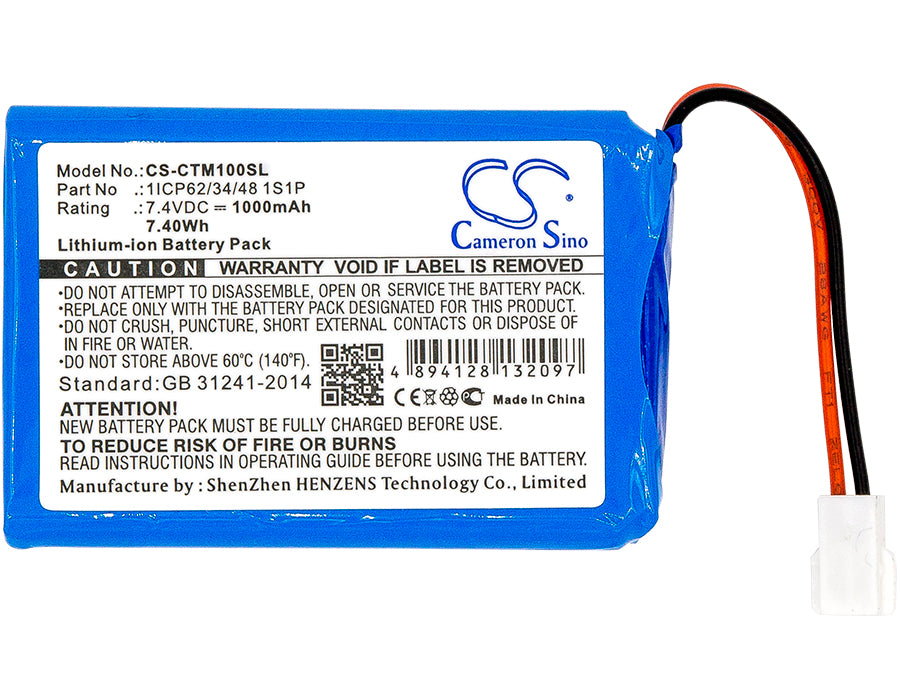 Replacement Battery for CTMS Eurodetector – Payment Terminal – 1000mAh / 7.4V
