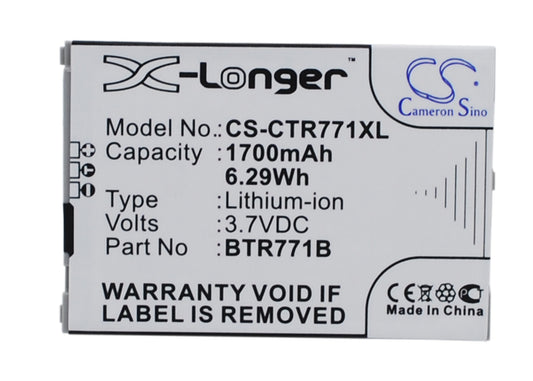 Replacement Battery for Verizon | Casio Commando C771 – Mobile, SmartPhone – 1700mAh / 3.7V