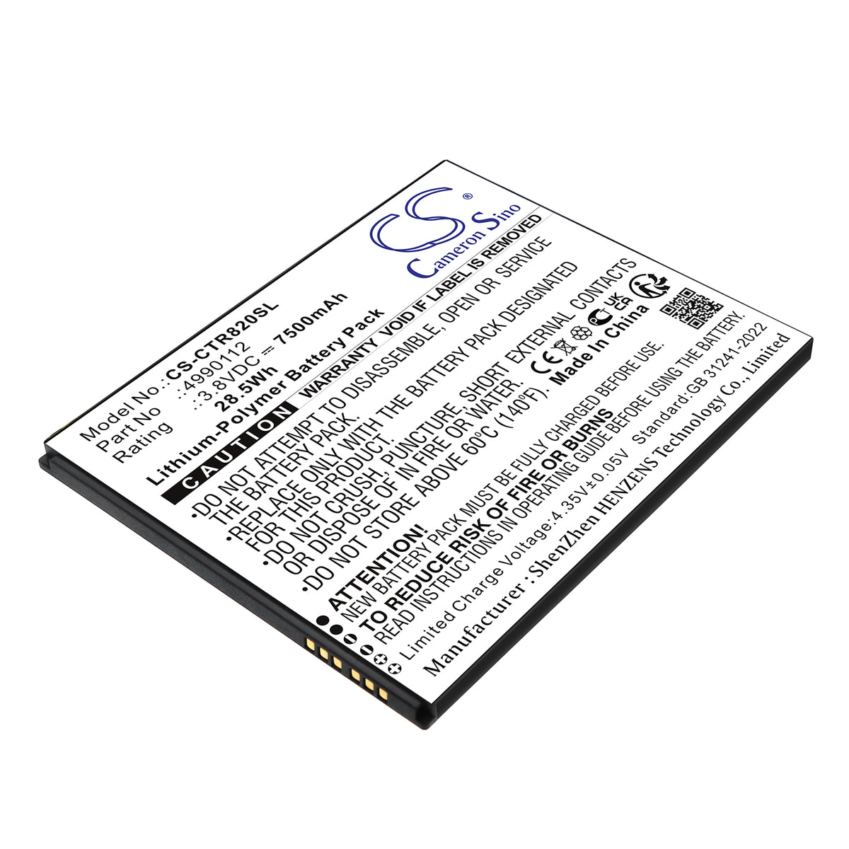 Replacement Battery for Cedar CT8 – Diagnostic Scanner – 7500mAh / 3.8V