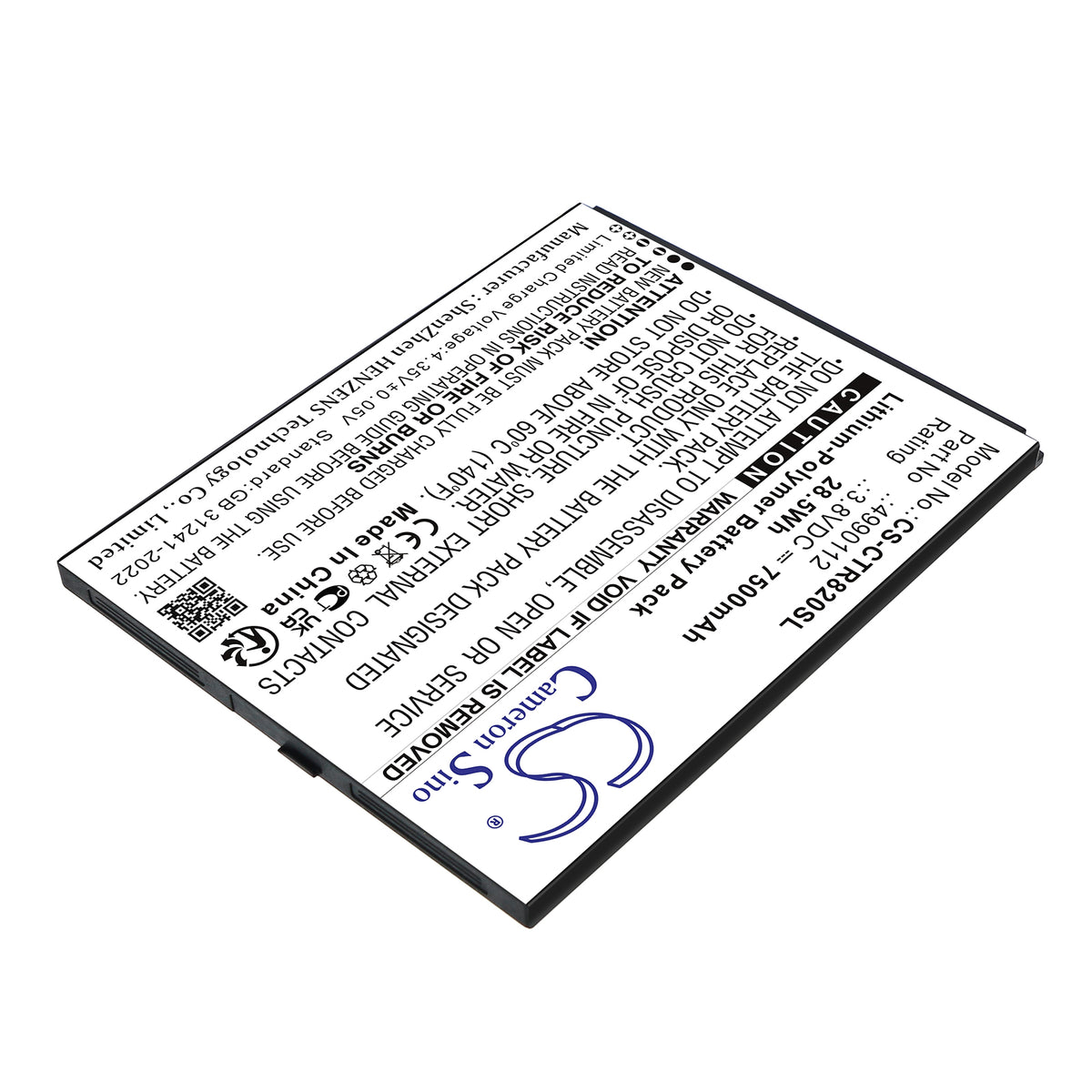 Replacement Battery for Cedar CT8 – Diagnostic Scanner – 7500mAh / 3.8V