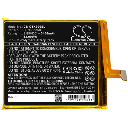Replacement Battery for Crosscall Trekker X3 – Mobile, SmartPhone – 3400mAh / 3.85V