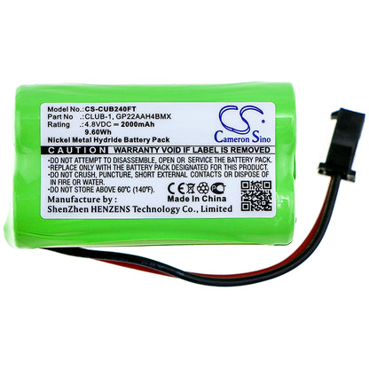 Replacement Battery for Clulite Range – Flashlight – 2000mAh / 4.8V