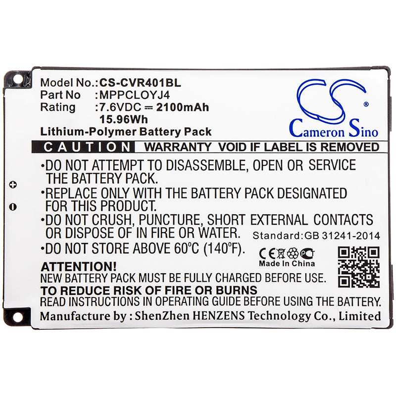 Replacement Battery for Clover C401U – Payment Terminal – 2100mAh / 7.6V
