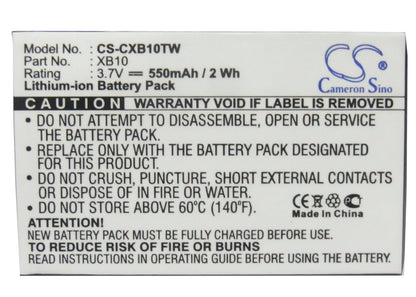 Replacement Battery for Xact Communication  Wristlinx x2x – Two-Way Radio – 550mAh / 3.7V