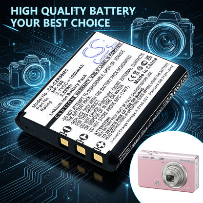 Replacement Battery for Casio Exilim EX-ZR50 – Camera – 1050mAh / 3.7V