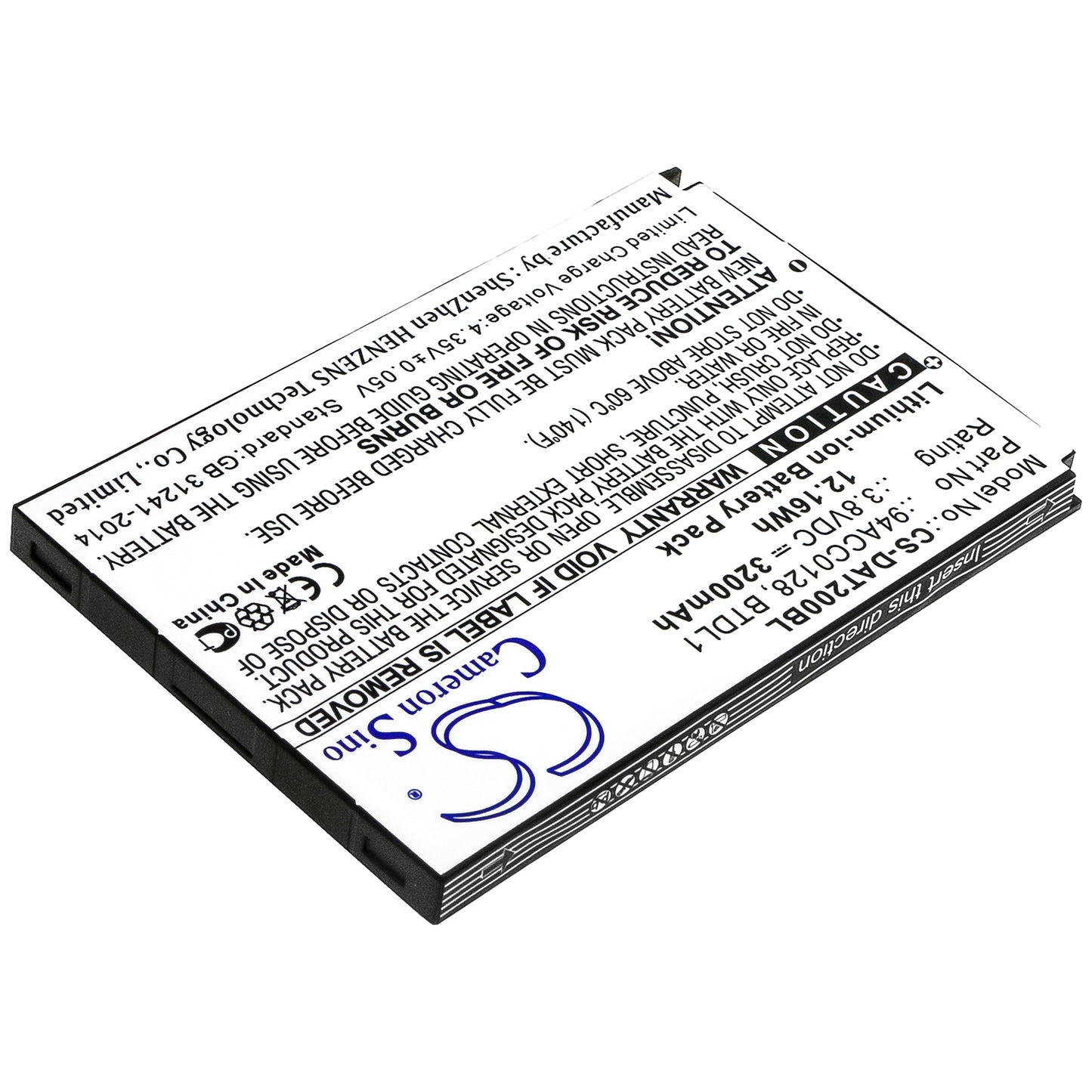 Replacement Battery for Datalogic Axist – Barcode Scanner – 3200mAh / 3.8V - image 2