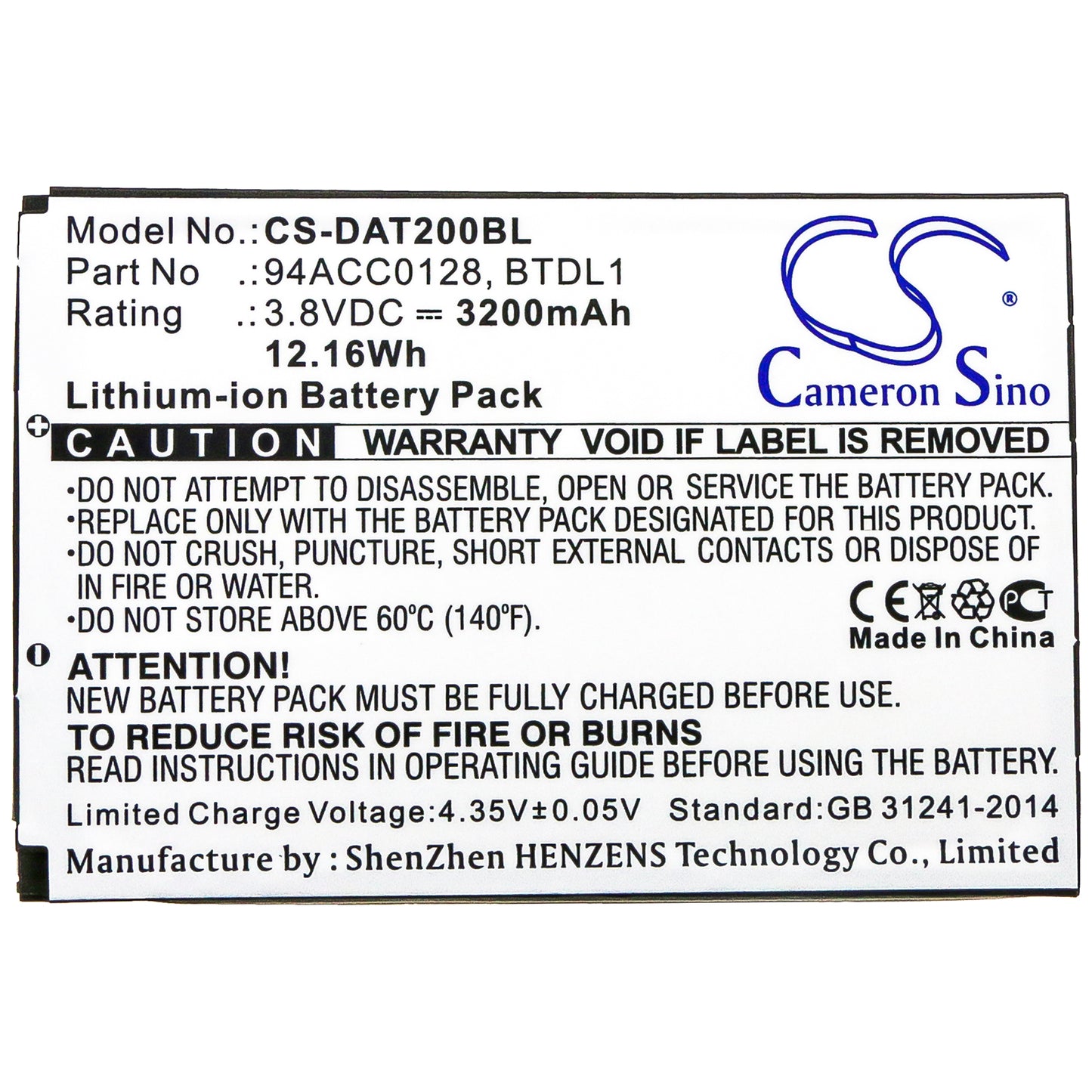 Replacement Battery for Datalogic Axist – Barcode Scanner – 3200mAh / 3.8V - image 3