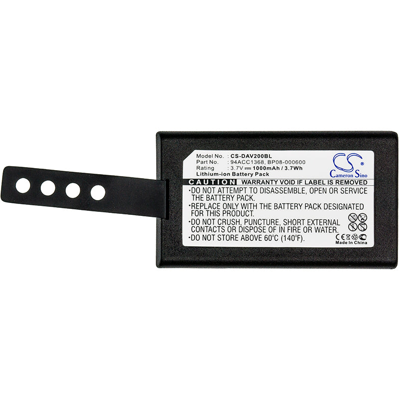Replacement Battery for Wasp  DT10 – Barcode Scanner – 1000mAh / 3.70Wh / 3.7V