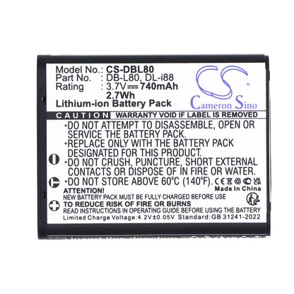 Replacement Battery for Toshiba | Sanyo | Pentax Camileo BW10 HD – Camera – 740mAh / 3.7V