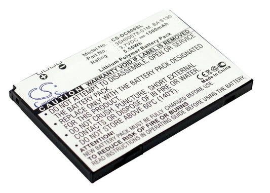 Replacement Battery for Dopod | HTC | O2 | Vodafone | T-Mobile C800 – Mobile, SmartPhone – 1500mAh / 3.7V
