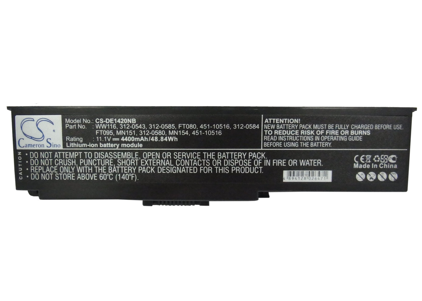 Replacement Battery for Dell Vostro 1400 – Notebook, Laptop – 4400mAh / 11.1V - image 5