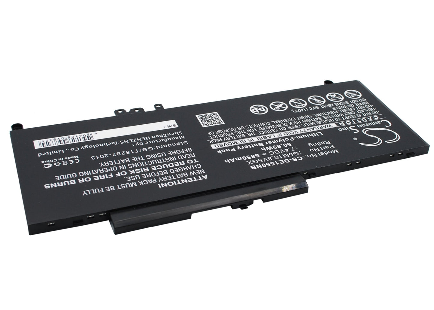 Replacement Battery for DELL  Latitude 14 5000 – Notebook, Laptop – 6850mAh / 50.69Wh / 7.4V