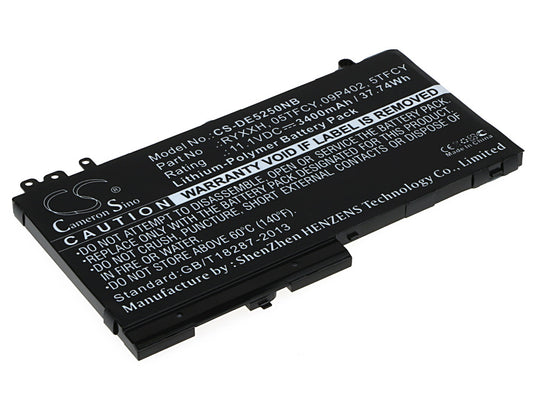 Replacement Battery for Dell Latitude 12 5000 – Notebook, Laptop – 3400mAh / 11.1V