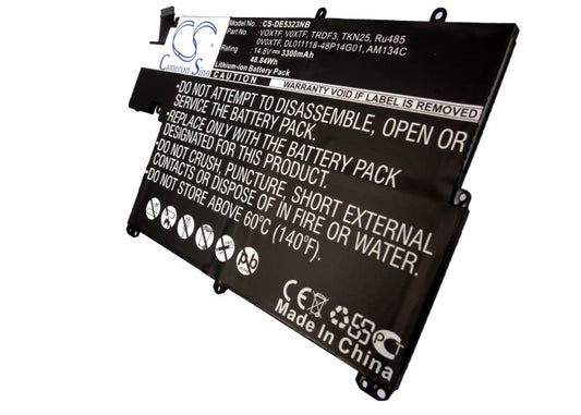 Replacement Battery for Dell Inspiron 5323 – Notebook, Laptop – 3300mAh / 14.8V
