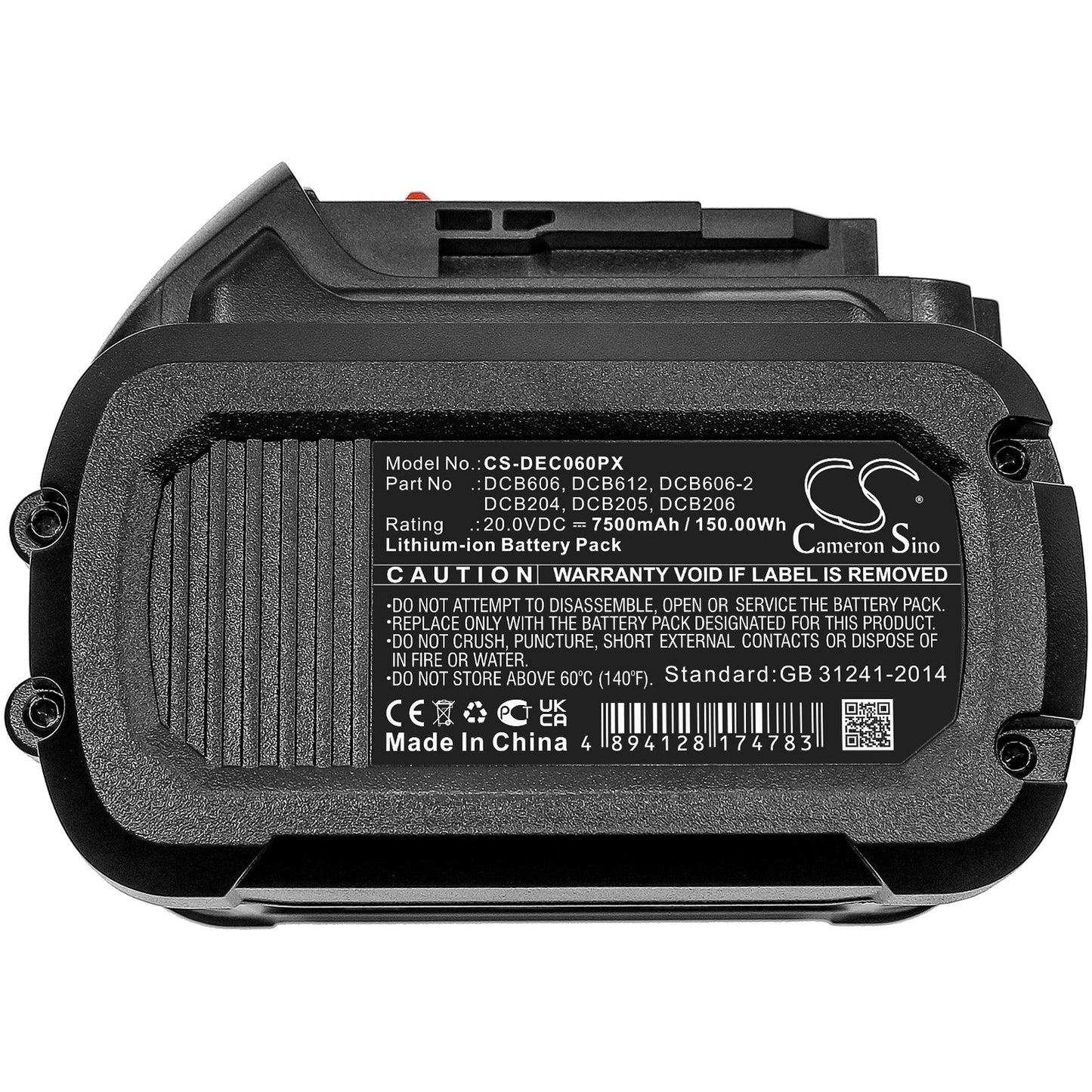 Replacement Battery for DeWalt  120V MAX – Power Tools – 7500mAh / 150.00Wh / 20.0V
