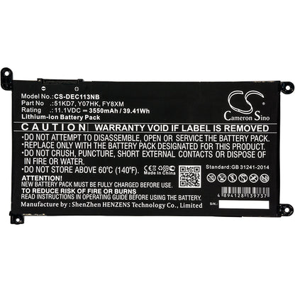 Replacement Battery for Dell Chromebook 11 3180 – Notebook, Laptop – 3550mAh / 11.1V - image 3