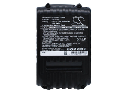 Replacement Battery for DeWalt  120V MAX – Power Tools – 6000mAh / 108.00Wh / 18.0V