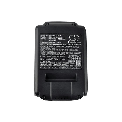 Replacement Battery for DeWalt  120V MAX – Power Tools – 1500mAh / 27.00Wh / 18.0V