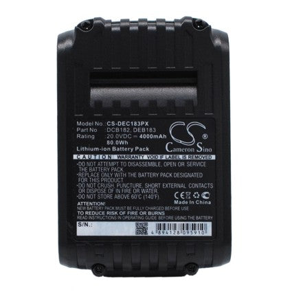 Replacement Battery for DeWalt DCD740 DCD740B, DCD780, – 4000mAh / 80.00Wh