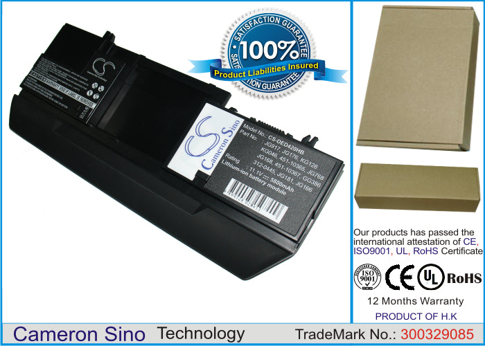 Replacement Battery for Dell Latitude D420 – Notebook, Laptop – 5800mAh / 11.1V - image 1