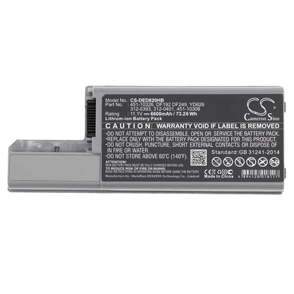 Replacement Battery for DELL  Latitude D531 – Notebook, Laptop – 6600mAh / 11.1V