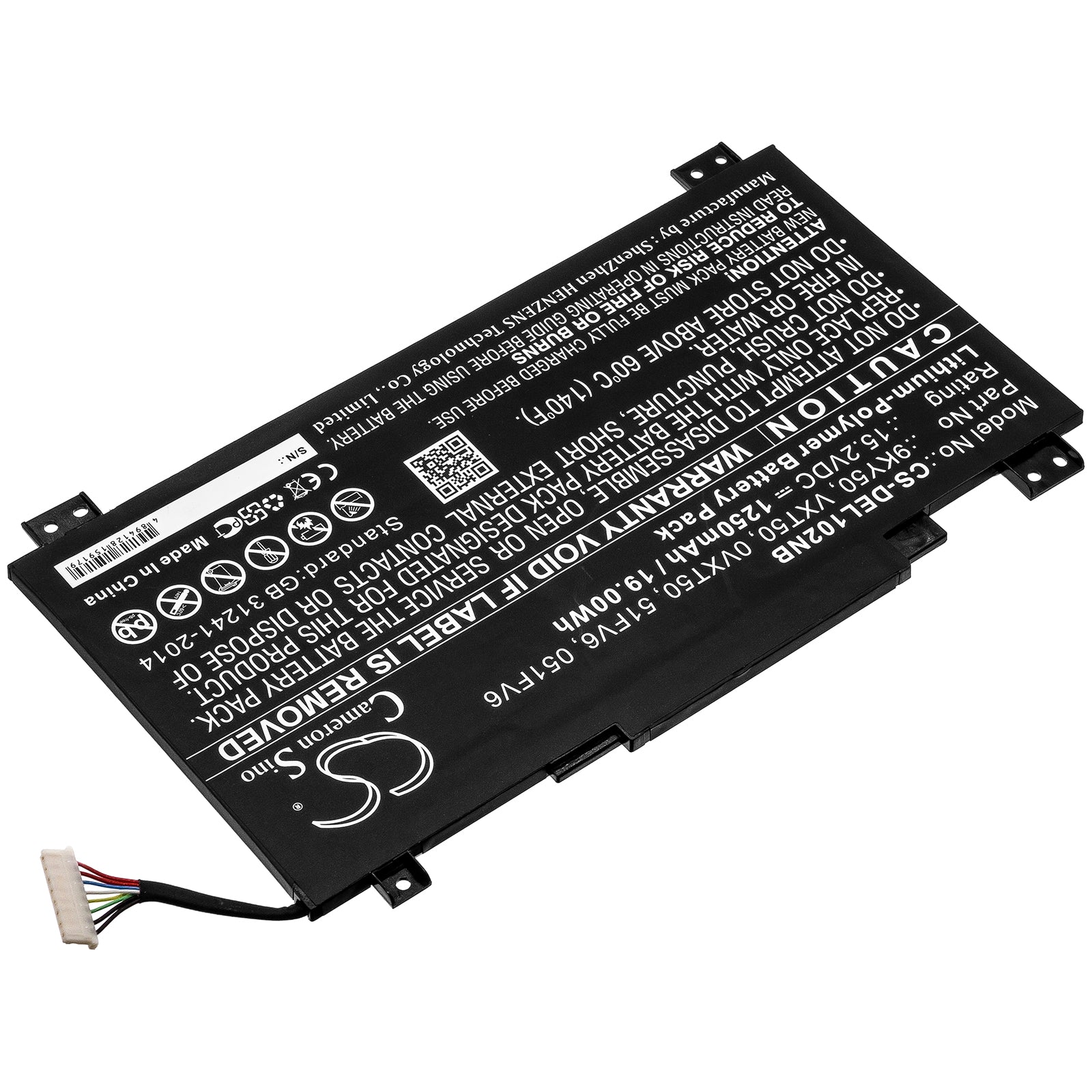 Replacement Battery for Dell Latitude 10 STE2 – Notebook, Laptop – 1250mAh / 15.2V - image 2