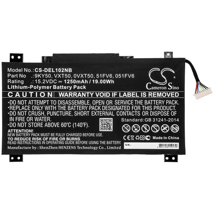 Replacement Battery for Dell Latitude 10 STE2 – Notebook, Laptop – 1250mAh / 15.2V - image 3