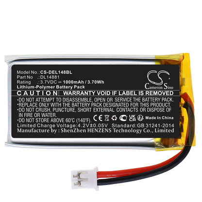 Replacement Battery for Deli 14951w – Barcode Scanner – 1000mAh / 3.7V