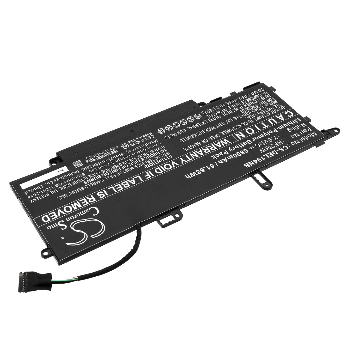 Replacement Battery for DELL  Latitude 14 9410 27M6V – Notebook, Laptop – 6800mAh / 51.68Wh / 7.6V