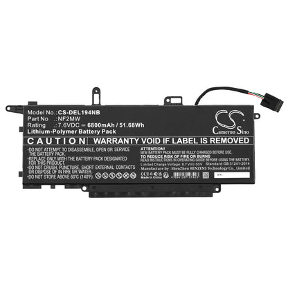 Replacement Battery for DELL  Latitude 14 9410 27M6V – Notebook, Laptop – 6800mAh / 51.68Wh / 7.6V