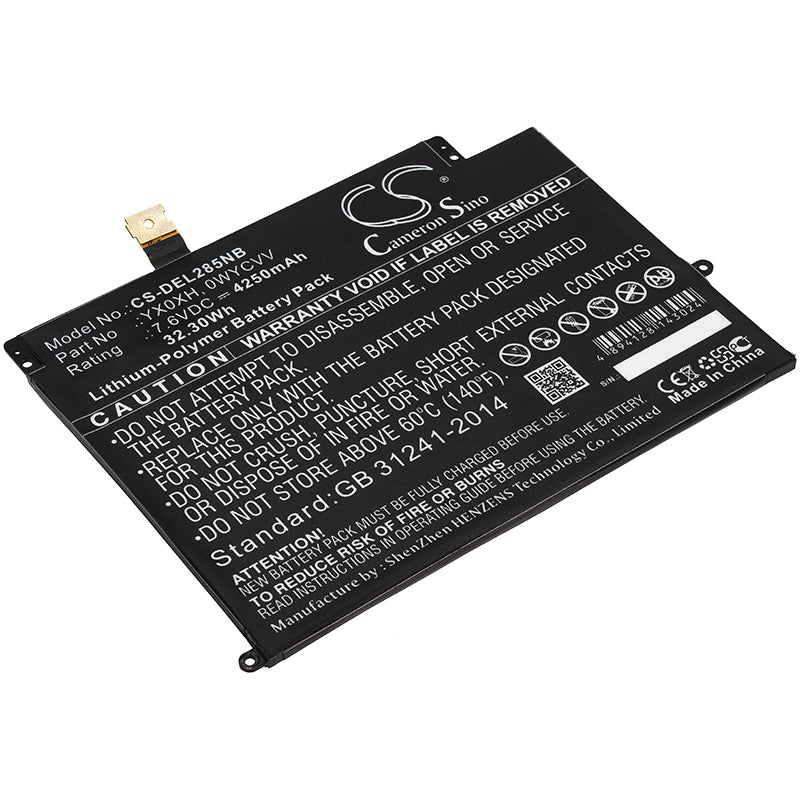 Replacement Battery for Dell Latitude 7285 – Notebook, Laptop – 4250mAh / 7.6V - image 1