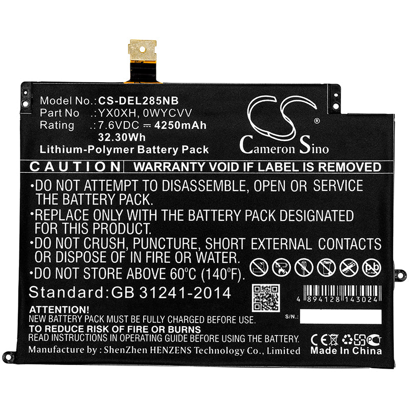 Replacement Battery for Dell Latitude 7285 – Notebook, Laptop – 4250mAh / 7.6V - image 3