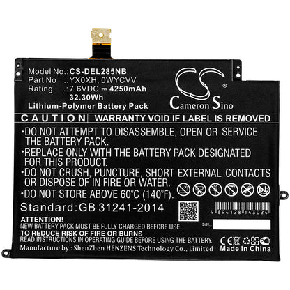 Replacement Battery for Dell Latitude 7285 – Notebook, Laptop – 4250mAh / 7.6V - image 3