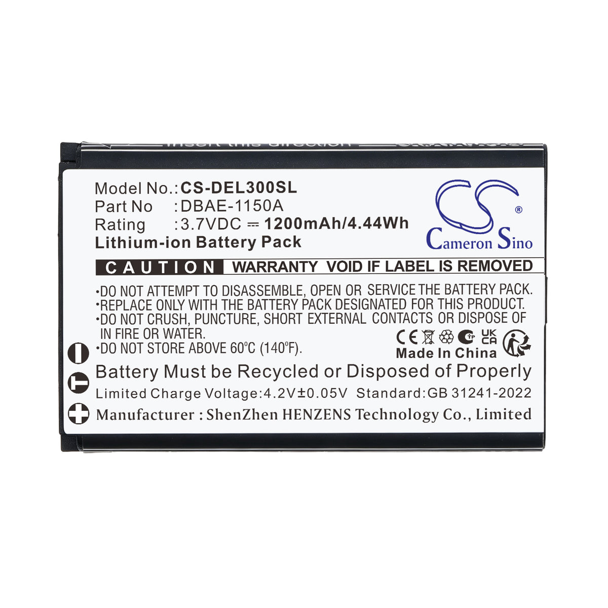 Replacement Battery for Doro Leva E10 – Mobile, SmartPhone – 1200mAh / 3.7V