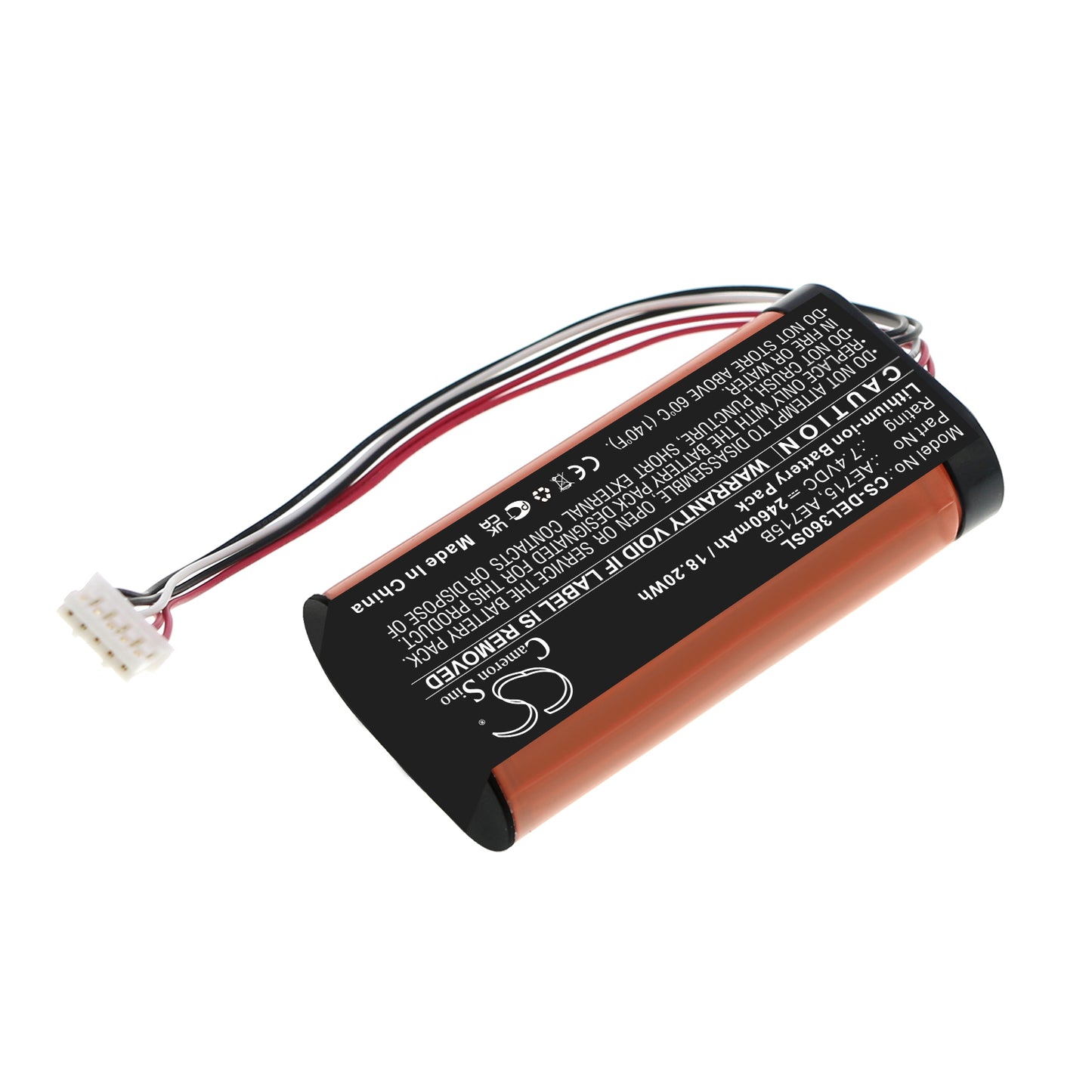 Replacement Battery for DELL  Wireless 360 Speaker – 2460mAh / 18.20Wh