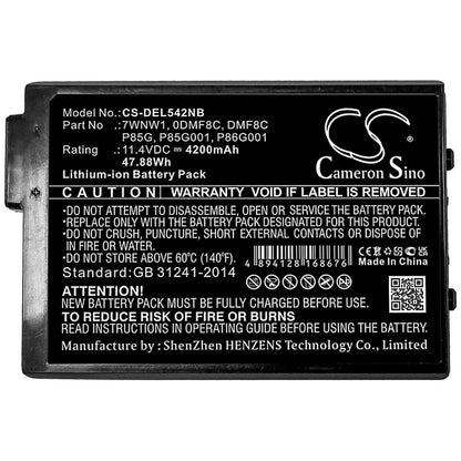 Replacement Battery for DELL  Latitude 5420 – Notebook, Laptop – 4200mAh / 47.88Wh / 11.4V