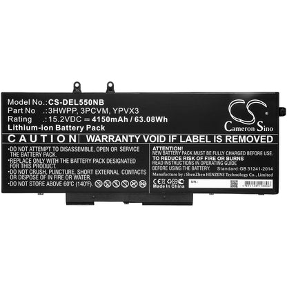 Replacement Battery for DELL  Latitude 14 5410 – Notebook, Laptop – 4150mAh / 63.08Wh / 15.2V
